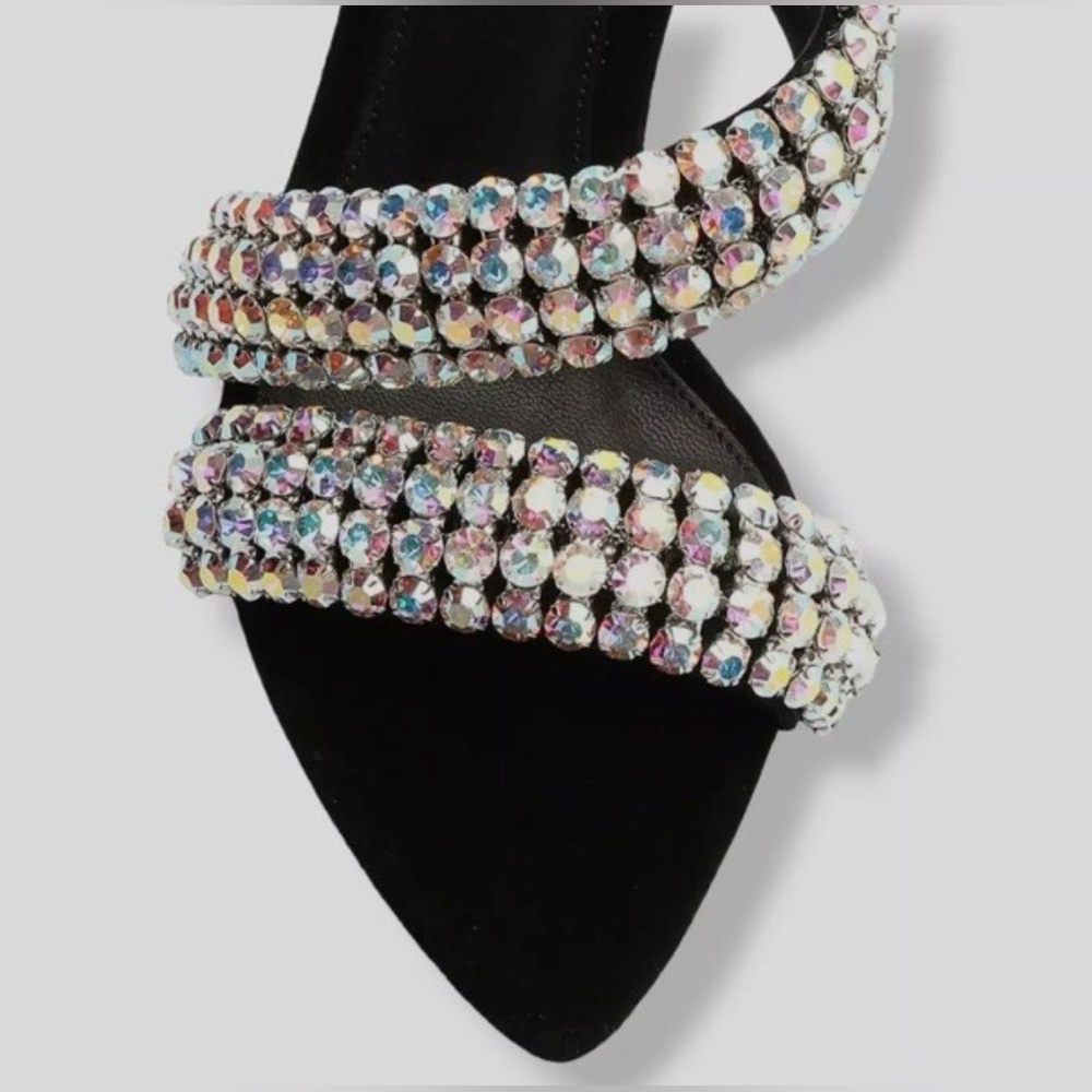 Alexandre Birman Rhinestone Slingback Strappy Heeled Sandals Size: 37 💎💧💦🦋 - Picture 4 of 11
